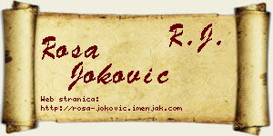 Rosa Joković vizit kartica